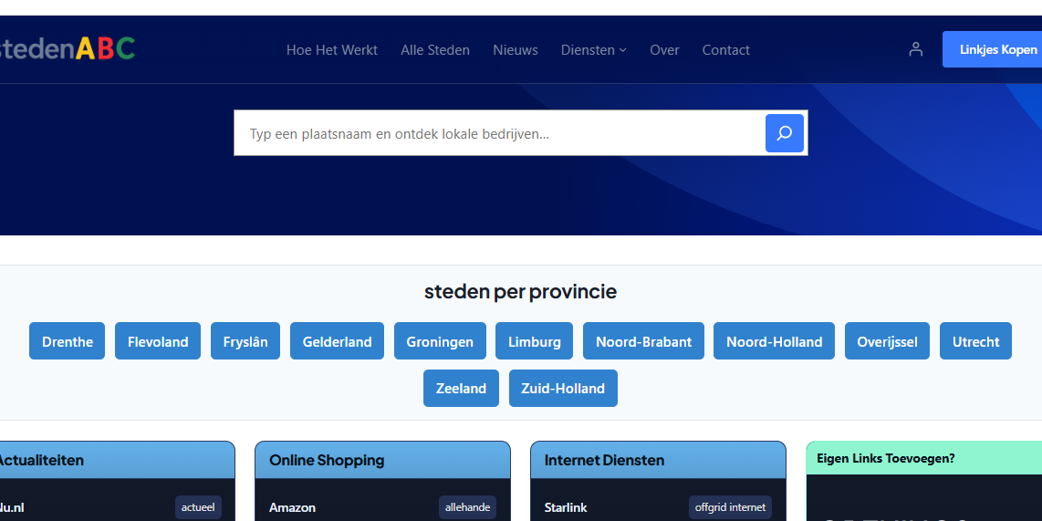 stedenabc.nl zet jouw website links in de spotlight