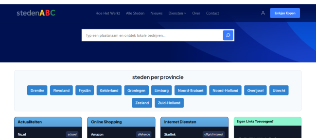 stedenabc.nl zet jouw website links in de spotlight