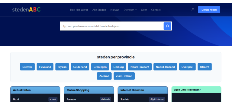 stedenabc.nl zet jouw website links in de spotlight